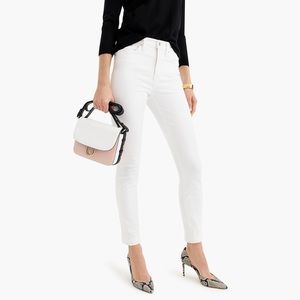 NWT J. Crew 9” High Rise Toothpick White Jeans